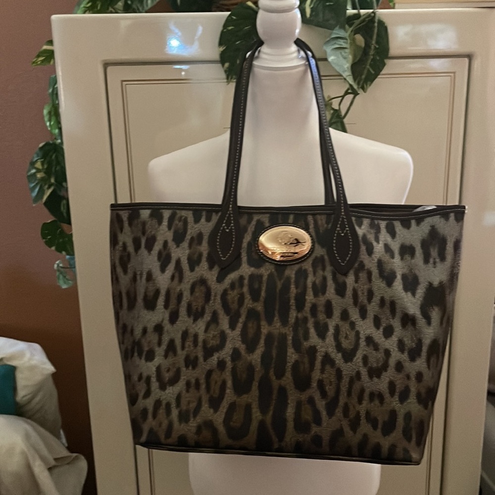 Roberto Cavalli leopard tote